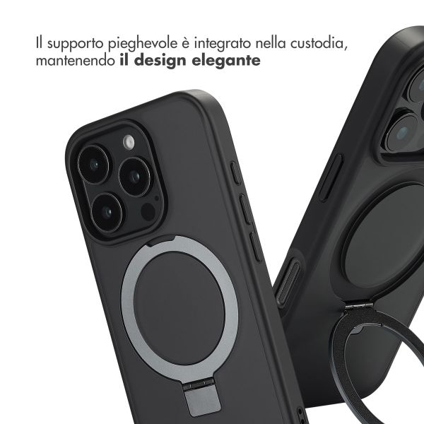 Accezz Cover con anello e supporto con MagSafe Apple iPhone 16 Pro Max - Nero