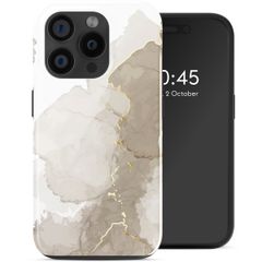 Selencia Cover posteriore Vivid con MagSafe Apple iPhone 15 Pro - Marble Light Brown