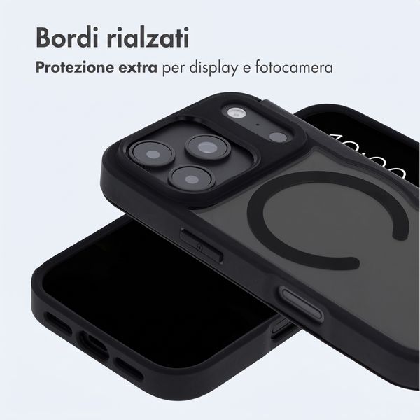 imoshion Bookcase trasparente con MagSafe Apple iPhone 18 Pro Max / 17 Pro Max - Nero