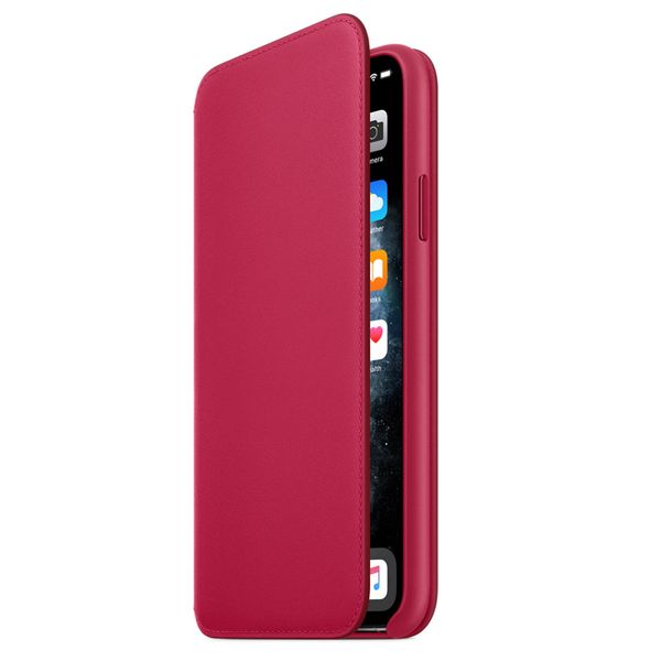 Apple Cover a libro in Pelle con Chiusura Apple iPhone 11 Pro Max - Red Raspberry