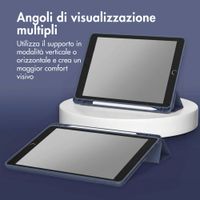 Accezz Cover a libro in silicone Smart Apple iPad 9 (2021) 10.2 pollici / iPad 8 (2020) 10.2 pollici / iPad 7 (2019) 10.2 pollici - Blu scuro