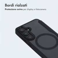 imoshion Bookcase trasparente con MagSafe Samsung Galaxy S25 / S24 - Nero