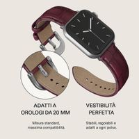 Burga Cinturino in vera pelle Apple Watch | 38/40/41/42 mm - Mobwife / Silver