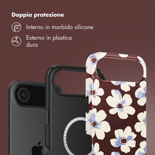 Selencia Cover posteriore Vivid con MagSafe Apple iPhone Air - Choco Flower Pop