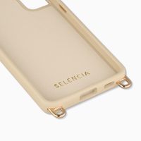 Selencia Cover posteriore Rivièra con MagSafe con ganci rimovibili Samsung Galaxy S23 FE - Milky Latte