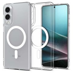 Spigen Cover Posteriore Ultra Ibrida con MagSafe Samsung Galaxy S25 Edge - Clear / White