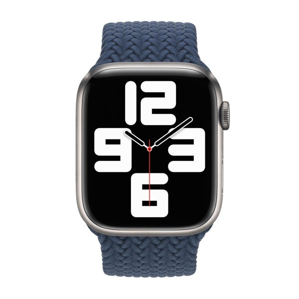Apple Cinturino Solo intrecciato Apple Watch | 44/45/46/49 mm - Taglia 10 - Abyss Blue