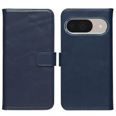Selencia Cover a libro in vera pelle Google Pixel 10 / 10 Pro - Blu
