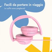 imoshion Cuffie per bambini con filo - cavo AUX - limitatore di decibel - Candy Pink