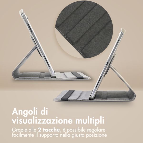 imoshion Cover Girevole a 360° Samsung Galaxy Tab A11 Plus - Grigio