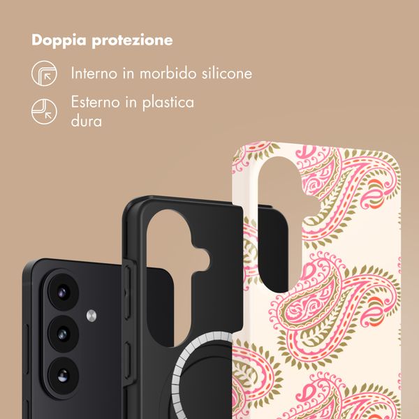 Selencia Cover posteriore Vivid con MagSafe Samsung Galaxy S26 - Paisley Blush