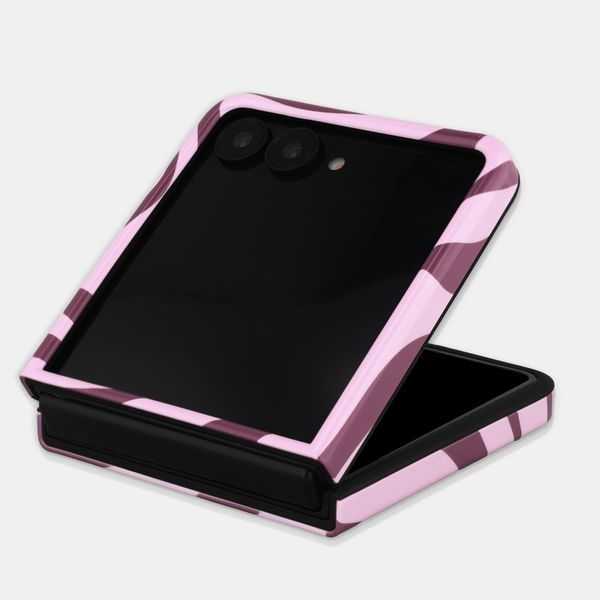 Selencia Cover posteriore Vivid con MagSafe Samsung Galaxy Z Flip 8 - Wavy Swirl Pink Plum