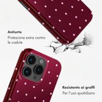 Selencia Cover posteriore Vivid con MagSafe Apple iPhone 15 Pro - Happy Dots Burgundy