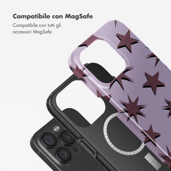 Selencia Cover posteriore Vivid con MagSafe Apple iPhone 15 Pro - Stars Plum Lilac