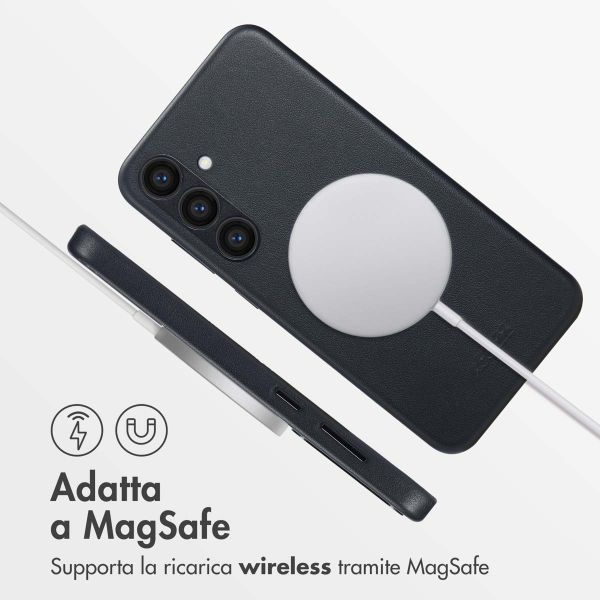 Accezz Cover in Pelle con MagSafe Samsung Galaxy S24 Plus - Onyx Black
