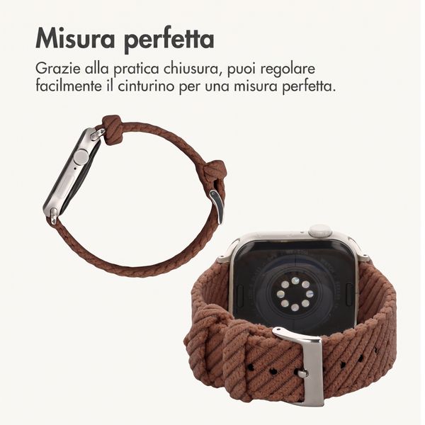 imoshion Cinturino in velluto a coste Apple Watch | 38/40/41/42 mm - Marrone