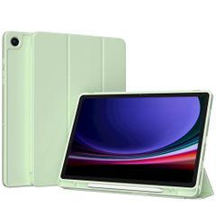 Accezz Cover a libro in silicone Smart Samsung Galaxy Tab A9 Plus - Verde chiaro