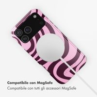Selencia Cover posteriore Vivid con MagSafe Apple iPhone 17 Pro Max - Wavy Swirl Pink Plum