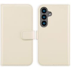 Selencia Cover a libro in vera pelle Samsung Galaxy S24 - Greige