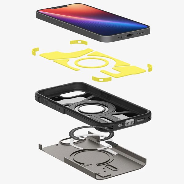 Spigen Cover Posteriore Corazzata Tough con MagSafe Apple iPhone 17e / 16e - Gunmetal
