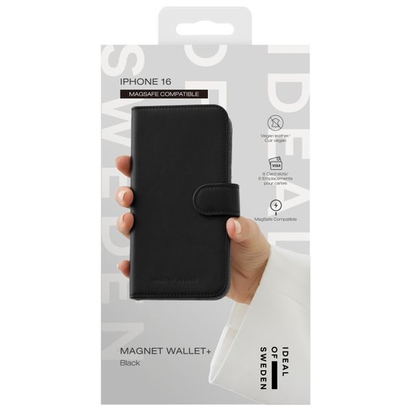 iDeal of Sweden Portafoglio Magnetico Plus Apple iPhone 16 - Black