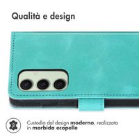 imoshion Cover a libro con Cordino Samsung Galaxy S24 FE - Turchese