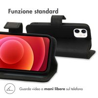 imoshion Cover a libro di Lusso Apple iPhone 12 Mini - Nero