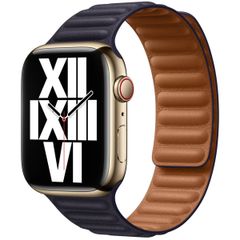 Apple Cinturino Leather Link Apple Watch | 44/45/46/49 mm - Taglia M/L - Ink