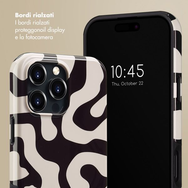 Selencia Cover posteriore Vivid con MagSafe Apple iPhone 16 Pro Max - Art Wave Black