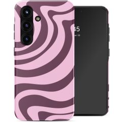Selencia Cover posteriore Vivid con MagSafe Samsung Galaxy S25 - Wavy Swirl Pink Plum