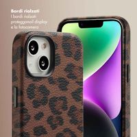 Selencia Cover Sabi Stampa pantera con MagSafe Apple iPhone 14 - Mocha Brown