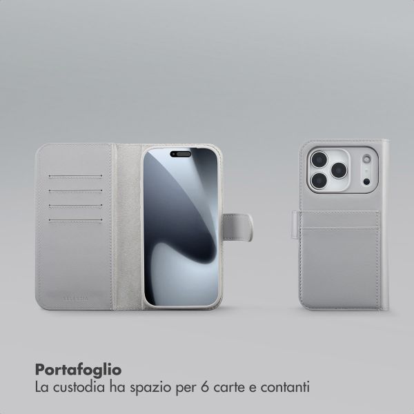 Selencia Libreria rimovibile Olyn con MagSafe Apple iPhone 17 Pro - Grigio