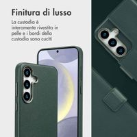 Accezz Cover in pelle 2 in 1 con MagSafe Samsung Galaxy S25 Plus - Cedar Green