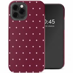 Selencia Cover Posteriore Vivid Apple iPhone 12 (Pro) - Happy Dots Burgundy