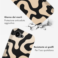 Selencia Cover posteriore Vivid con MagSafe Apple iPhone 17e / 16e - Art Wave Black