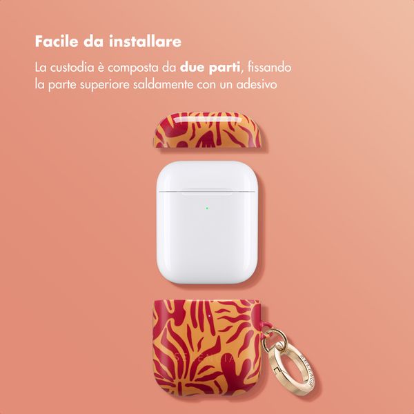 Selencia Cover Vivid  Apple Airpods 1 / 2 - Tropical Vibes Apricot