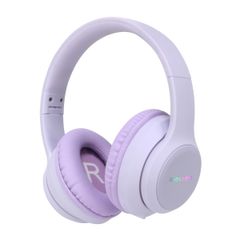 imoshion Cuffie wireless per bambini con LED Light - Limitatore di decibel - Con cavo AUX - Lavender Lilac