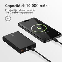 imoshion Powerbank Ultra Series in alluminio da 10.000 mAh – Quick Charge e Power Delivery – Nero