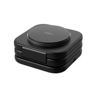 Belkin Stazione di ricarica da viaggio magnetica wireless 3 in 1 con Qi2 da 15 W - Nera