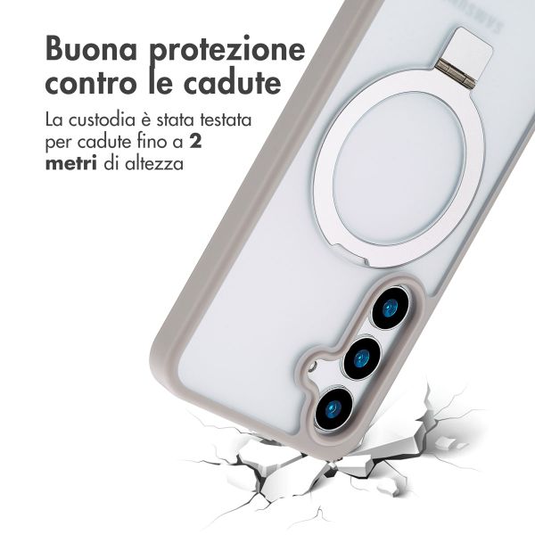 Accezz Cover con anello e supporto con MagSafe Samsung Galaxy S24 Plus - Grigio