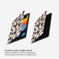 Selencia Cover per tablet Vivid Apple iPad 9 (2021) 10.2 pollici / iPad 8 (2020) 10.2 pollici / iPad 7 (2019) 10.2 pollici - Art Wave Black