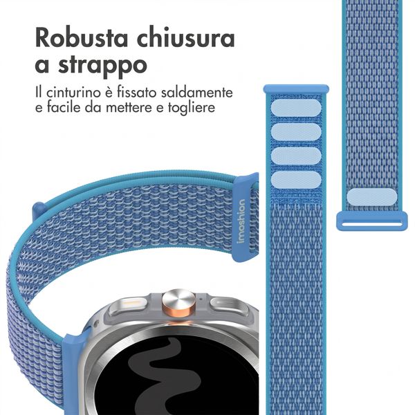 imoshion Cinturino in nylon Samsung Galaxy Watch Ultra (2024/2025) - Marine Blue