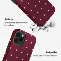 Selencia Cover Posteriore Vivid Apple iPhone 12 (Pro) - Happy Dots Burgundy