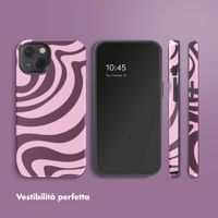 Selencia Cover Posteriore Vivid Apple iPhone 13 - Wavy Swirl Pink Plum