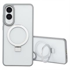 Accezz Cover con anello e supporto con MagSafe Samsung Galaxy S25 Edge - Grigio