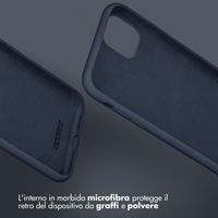 Accezz Cover Posteriore in Silicone Liquido Samsung Galaxy A37 (5G) - Blu scuro