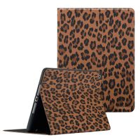 Selencia Libreria Sabi con stampa leopardata Apple iPad 9 (2021) 10.2 pollici / iPad 8 (2020) 10.2 pollici / iPad 7 (2019) 10.2 pollici - Mocha Brown