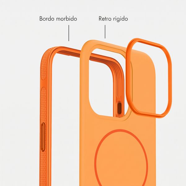 imoshion Cover posteriore Color con Thin MagSafe Ring Apple iPhone 15 Pro - Arancio