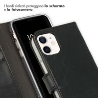 Selencia Cover a libro in vera pelle Apple iPhone 12 Mini - Nero
