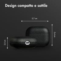 Accezz Cover in vera pelle  Apple Airpods 3 - Nero